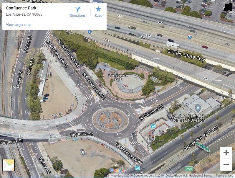 Google Map View of Confluence Park